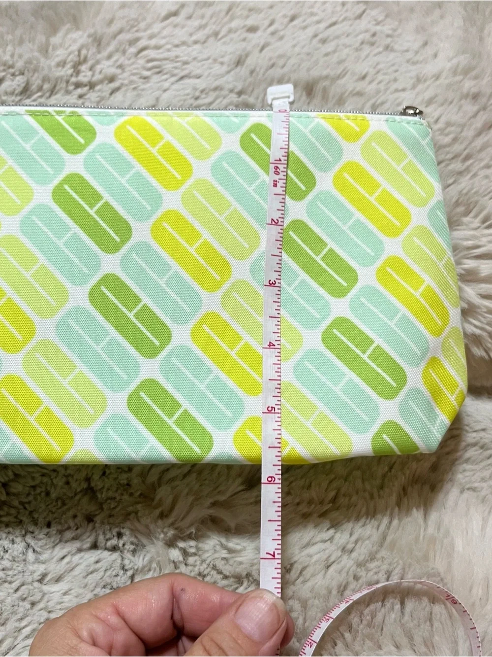 Clinique Geometric Cosmetic Pouch in Yellow, Mint & Lime 02-19